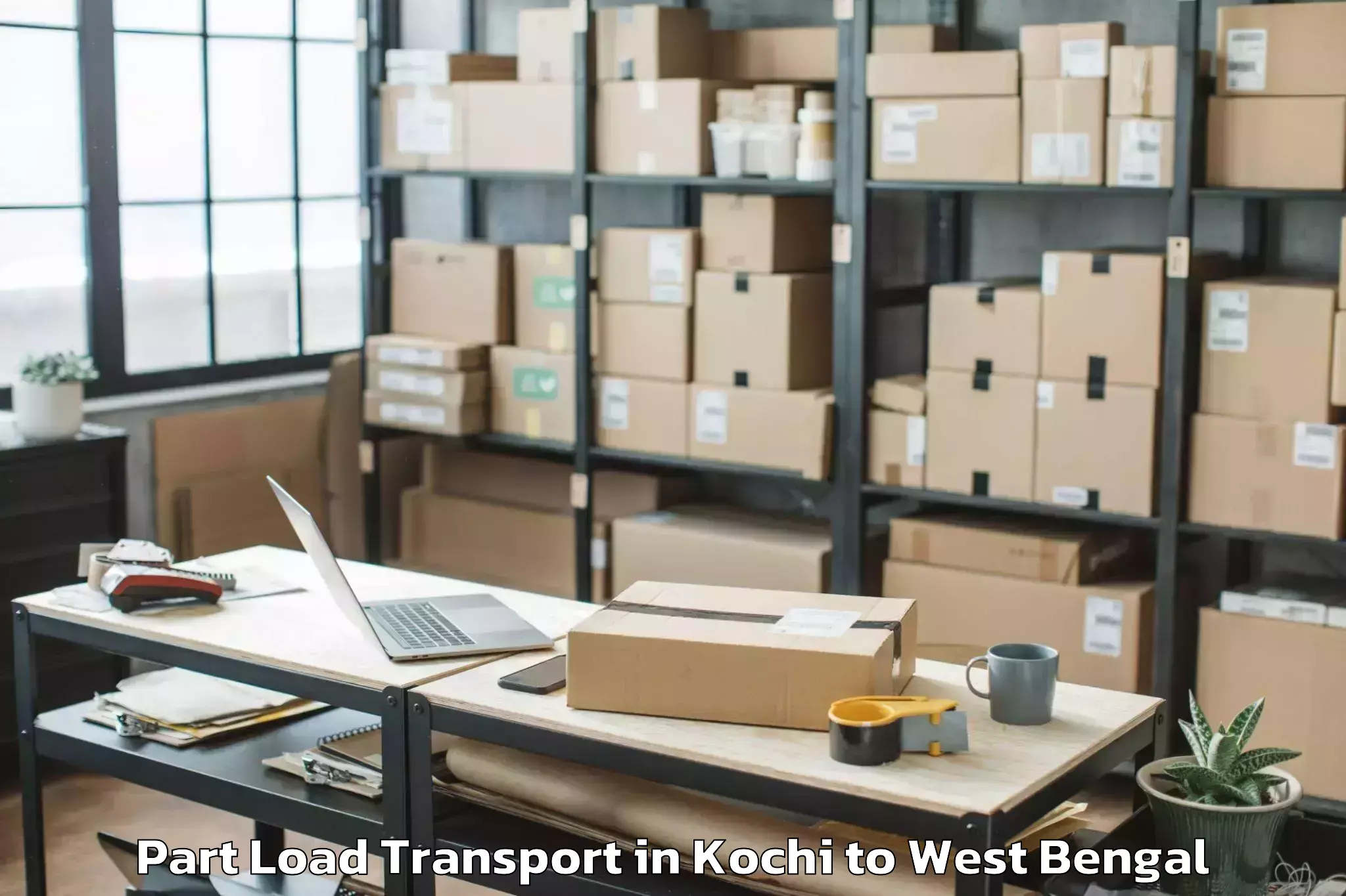 Hassle-Free Kochi to West Bengal University Of Heal Part Load Transport